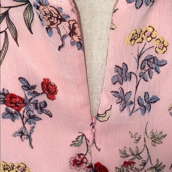 𝅺DISNEY Beauty and The Beast Midi DressSize Medium Floral Pink Sheer Bell… - Picture 8 of 14